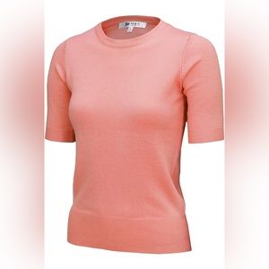YEMAK light pink short sleeved sweater